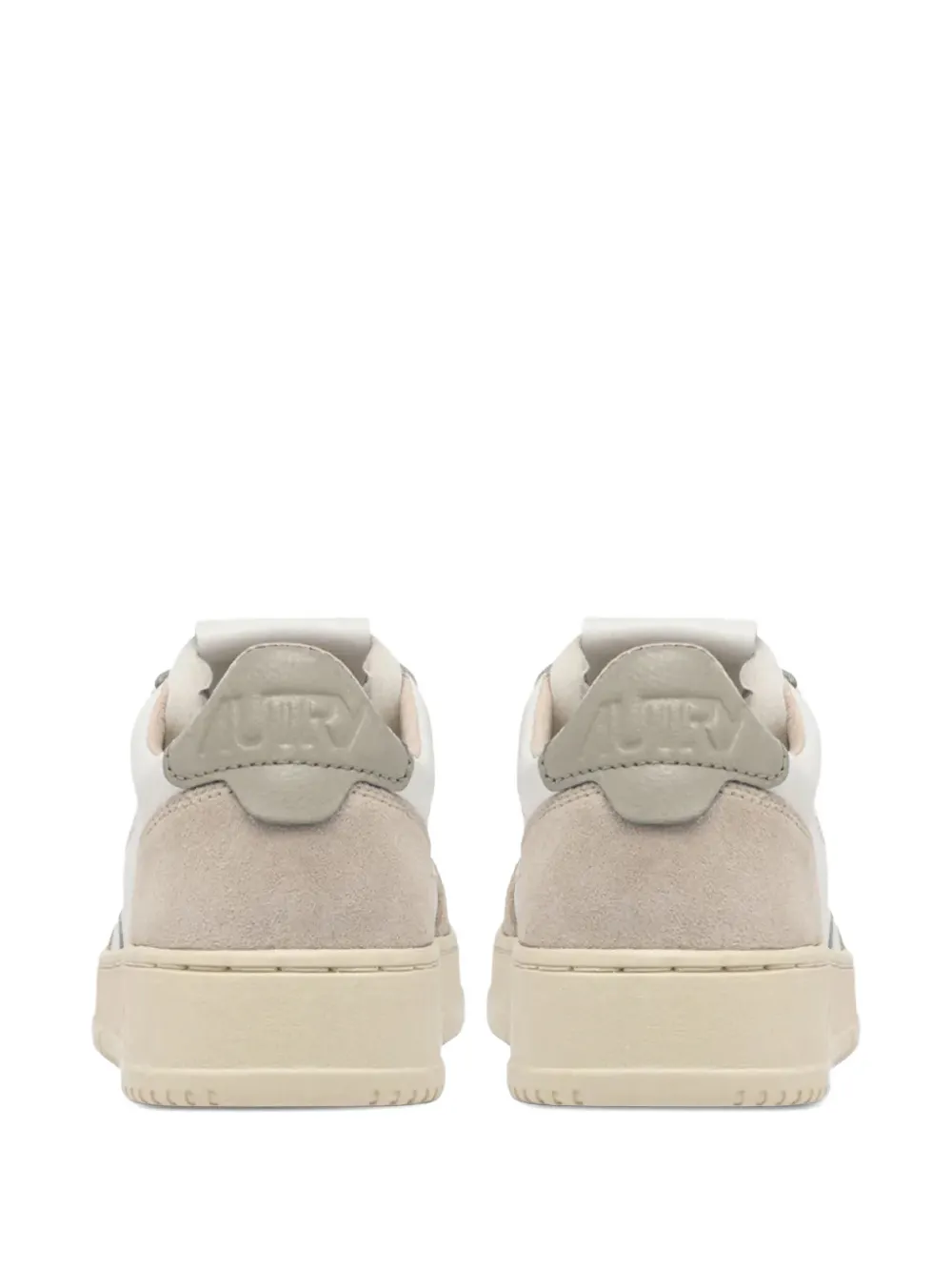 Autry Medalist suede-panel sneakers Beige