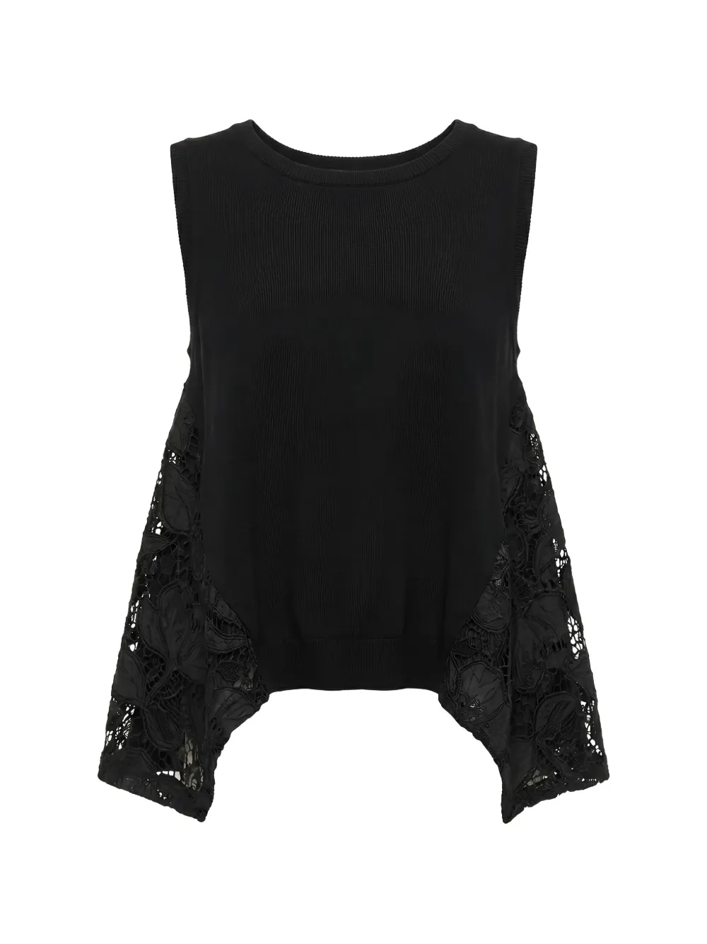 MeimeiJ lace-panelled sleeveless top - Nero