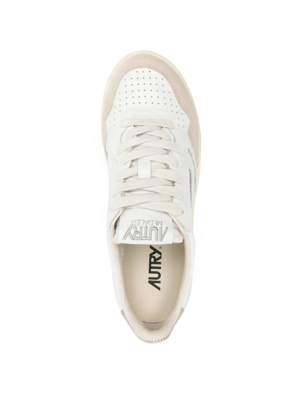 Autry Medalist sneakers met suède vlak Wit