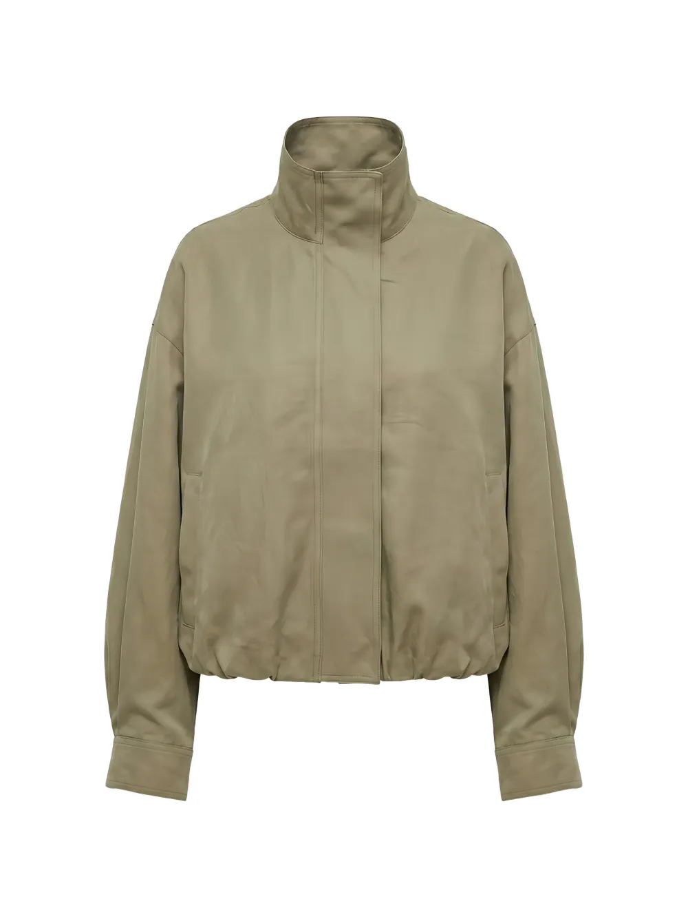 MeimeiJ high-neck elasticated-hem jacket - Grün