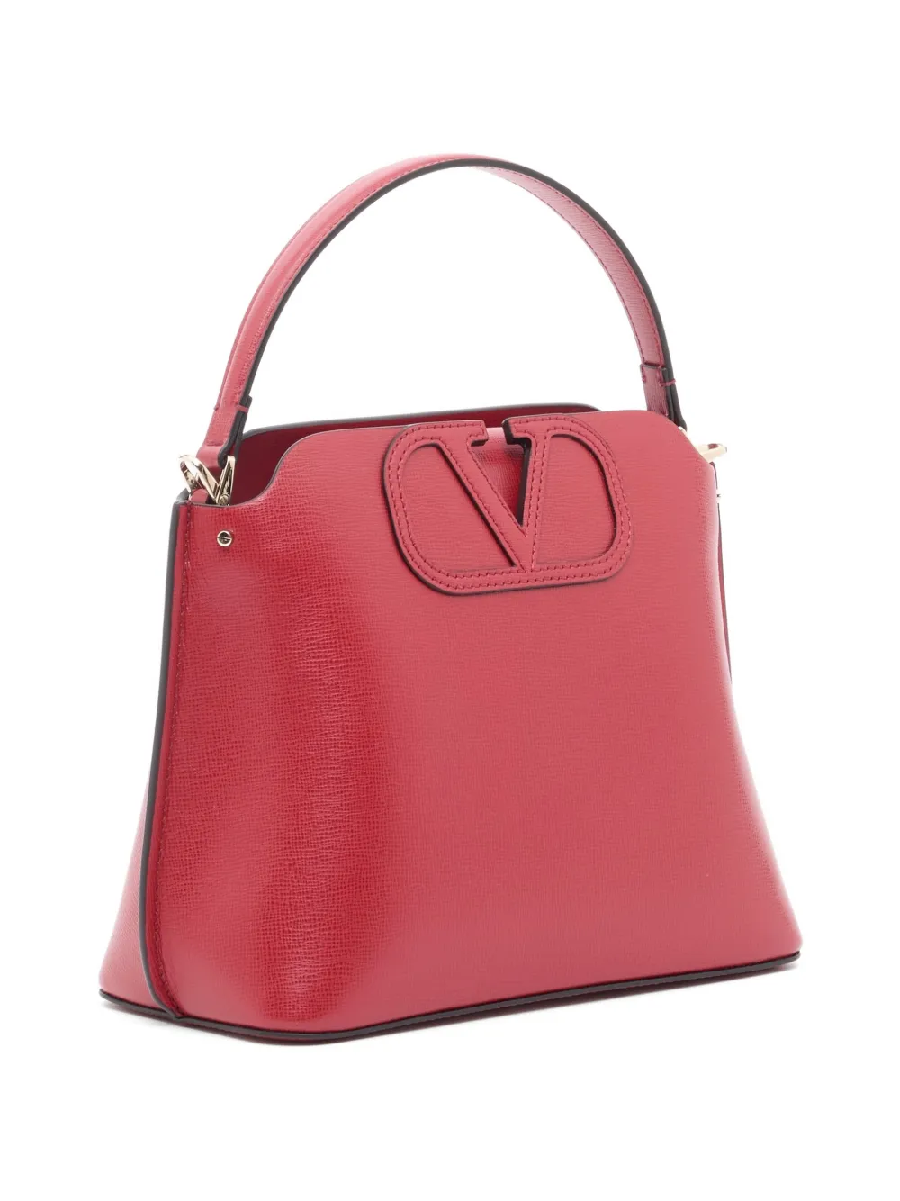 Valentino Garavani Fill Me handtas in korrelig kalfsleer Rood