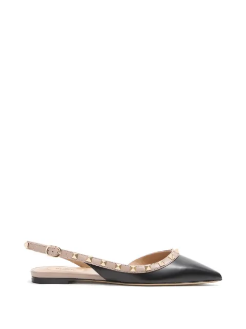 Valentino Garavani Rockstud calfskin flat pumps