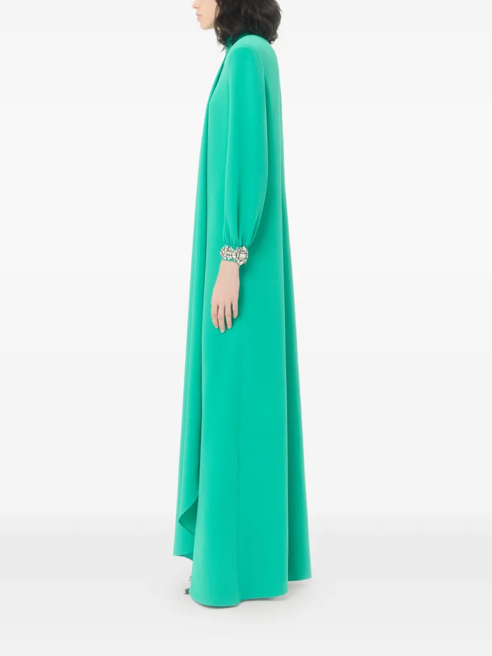 Valentino Garavani Maxi-jurk verfraaid met kristallen Groen