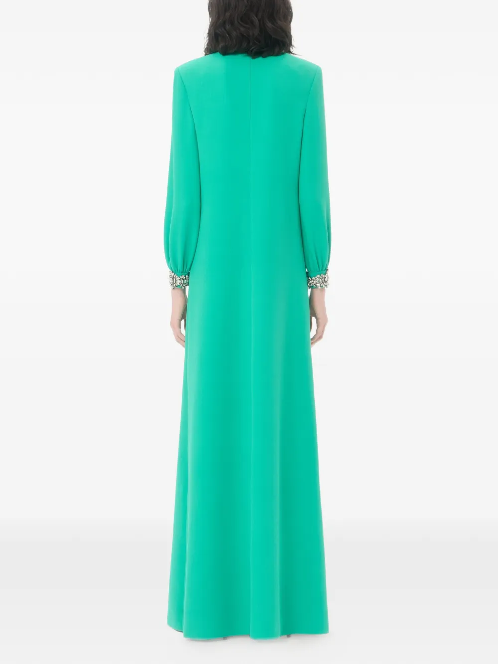Valentino Garavani Maxi-jurk verfraaid met kristallen Groen