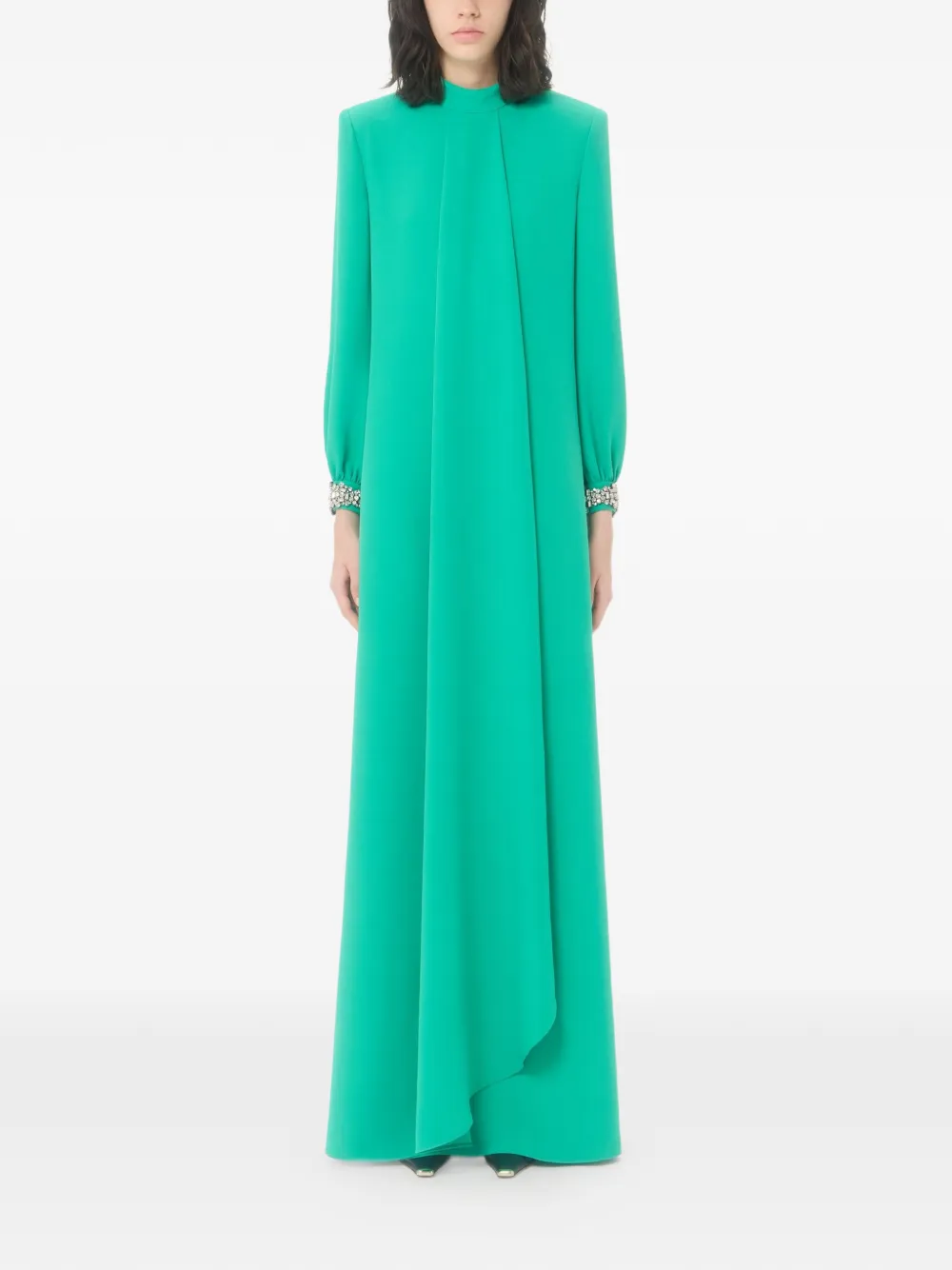Valentino Garavani Maxi-jurk verfraaid met kristallen Groen
