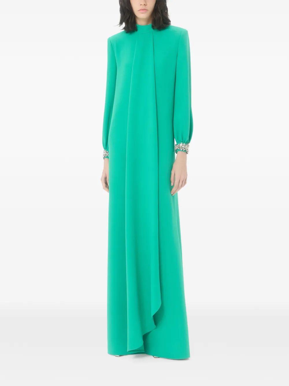Valentino Garavani Maxi-jurk verfraaid met kristallen Groen