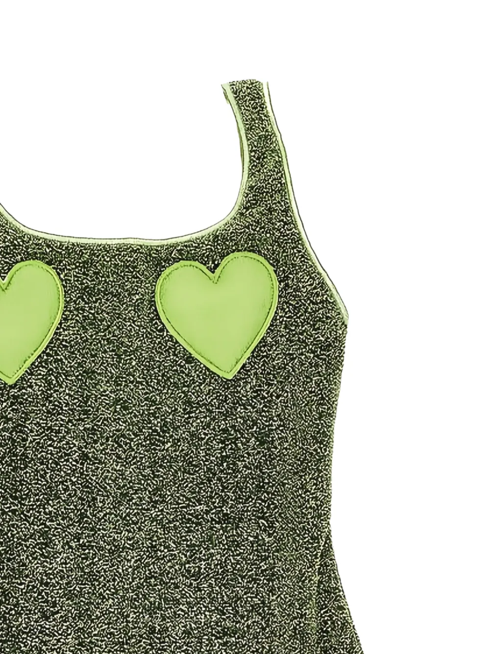 Oseree Kids Badpak met hartpatch en glitter Groen