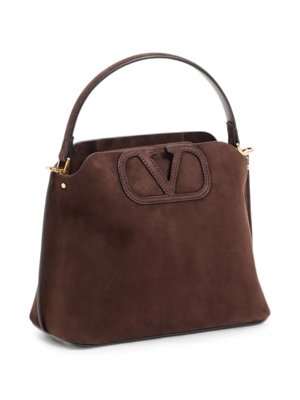 Valentino Garavani Fill Me suède handtas Bruin