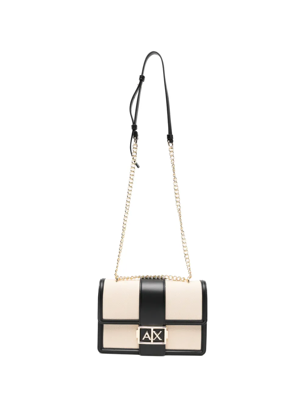 Armani Exchange logo-plaque panelled cross body synbag - Toni neutri