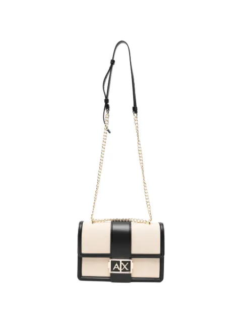 Armani Exchange logo-plaque panelled crossbody bag
