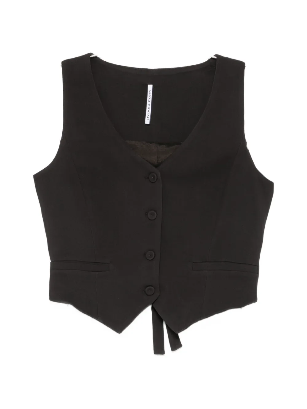 Liviana Conti button-fastening waistcoat - Braun