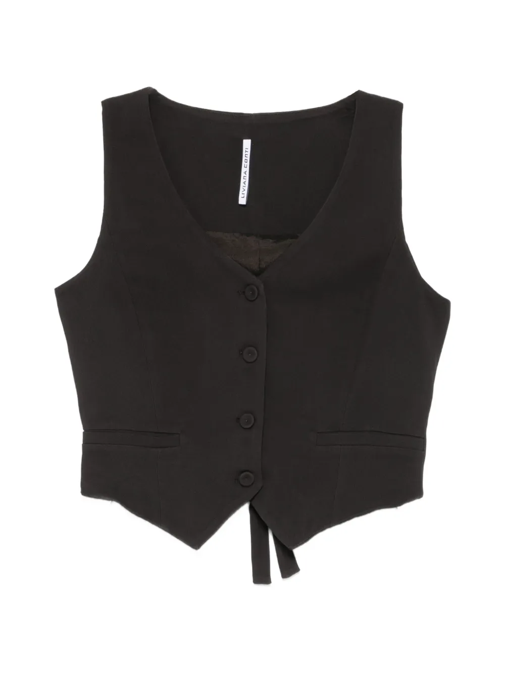 Liviana Conti button-fastening waistcoat - Brown