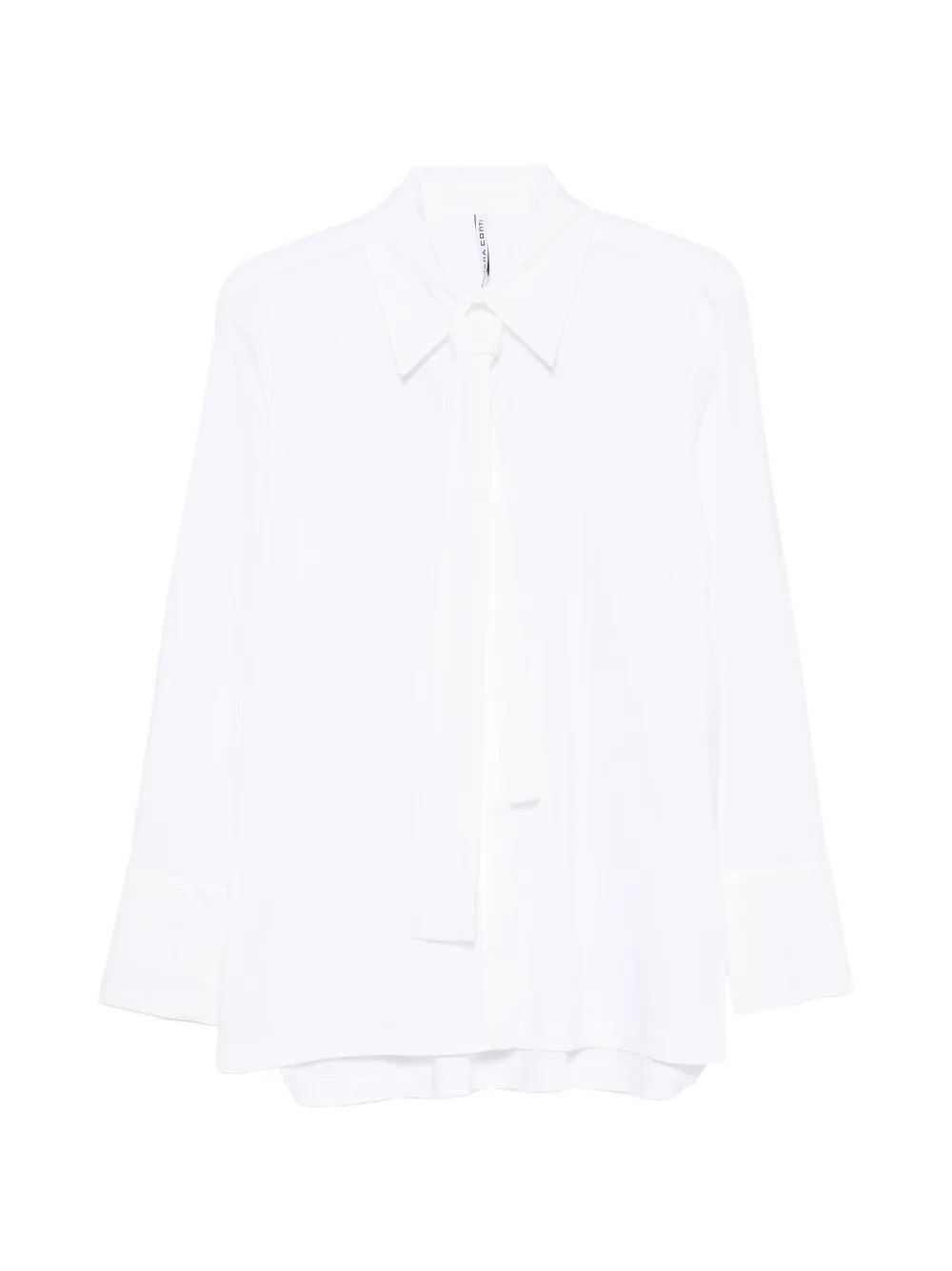 Liviana Conti tie-detail long-sleeve shirt - Bianco