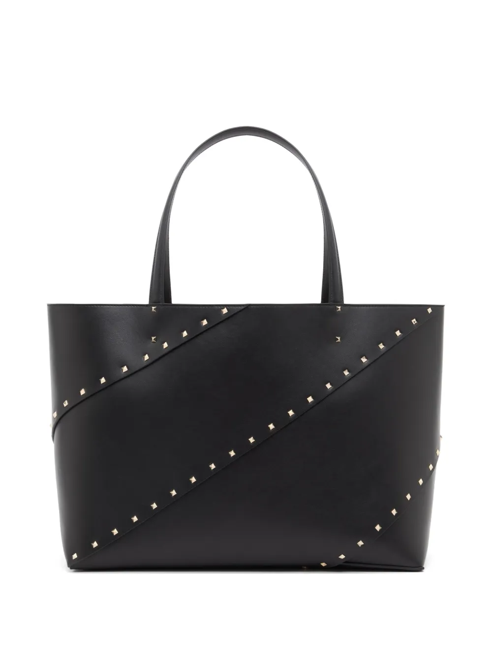 Valentino Garavani Rockstud Wispy calfskin shopping bag - Nero