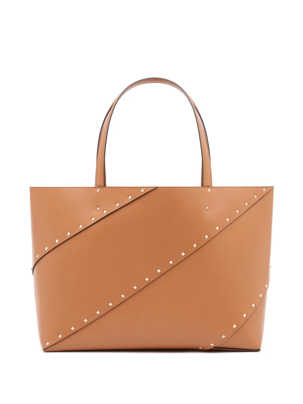 Valentino Garavani Rockstud Wispy calfskin shopping bag Bruin