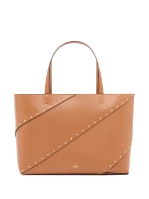 Valentino Garavani ミニ ロックスタッズ トートバッグ | ブラウン