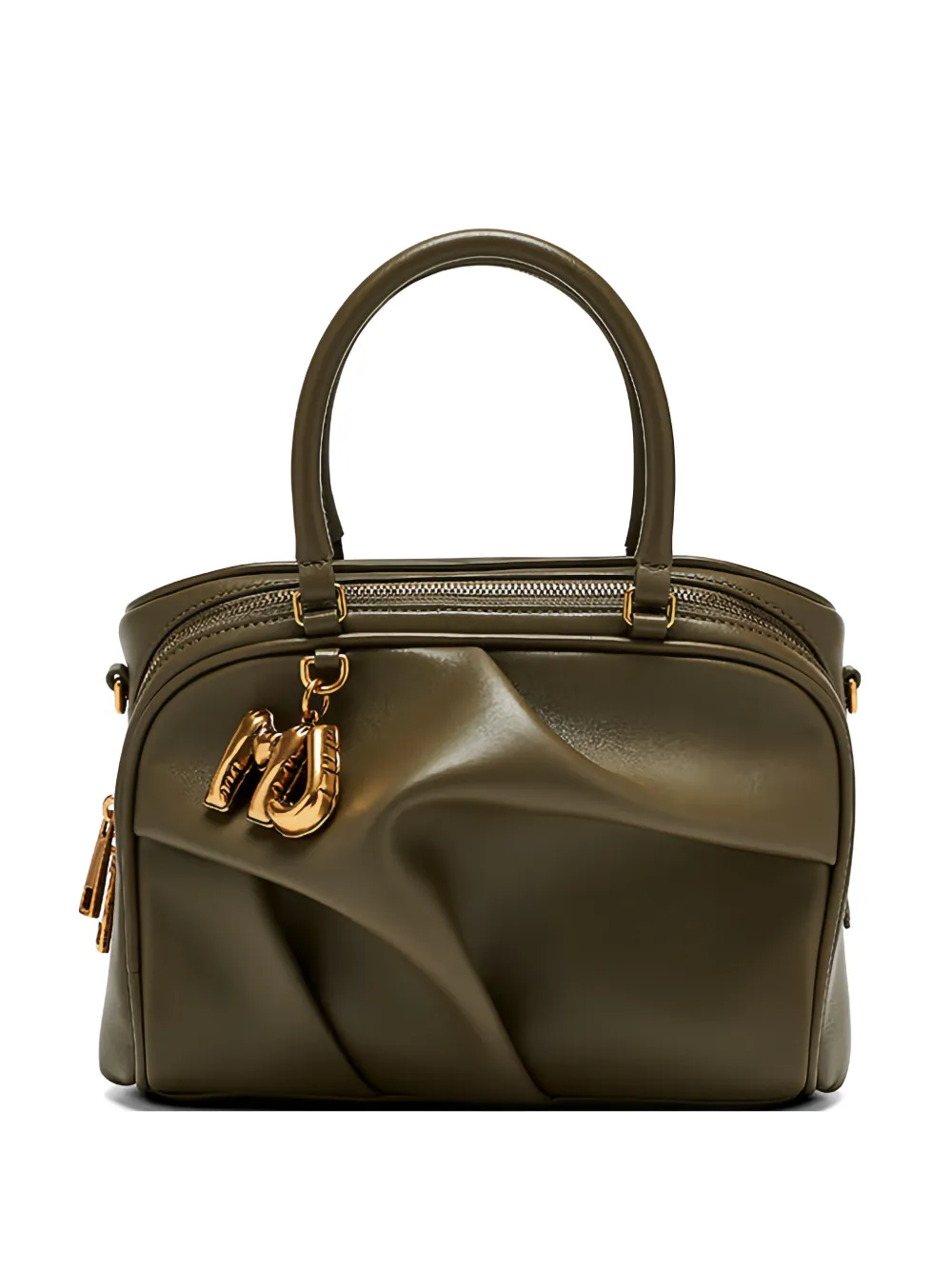 Marc Jacobs Bauletto draped leather shoulder bag - Grün
