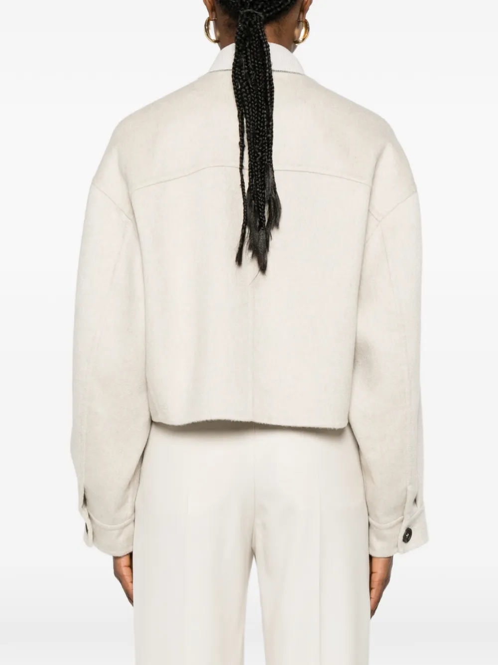 Brunello Cucinelli Jack met knoopsluiting Beige