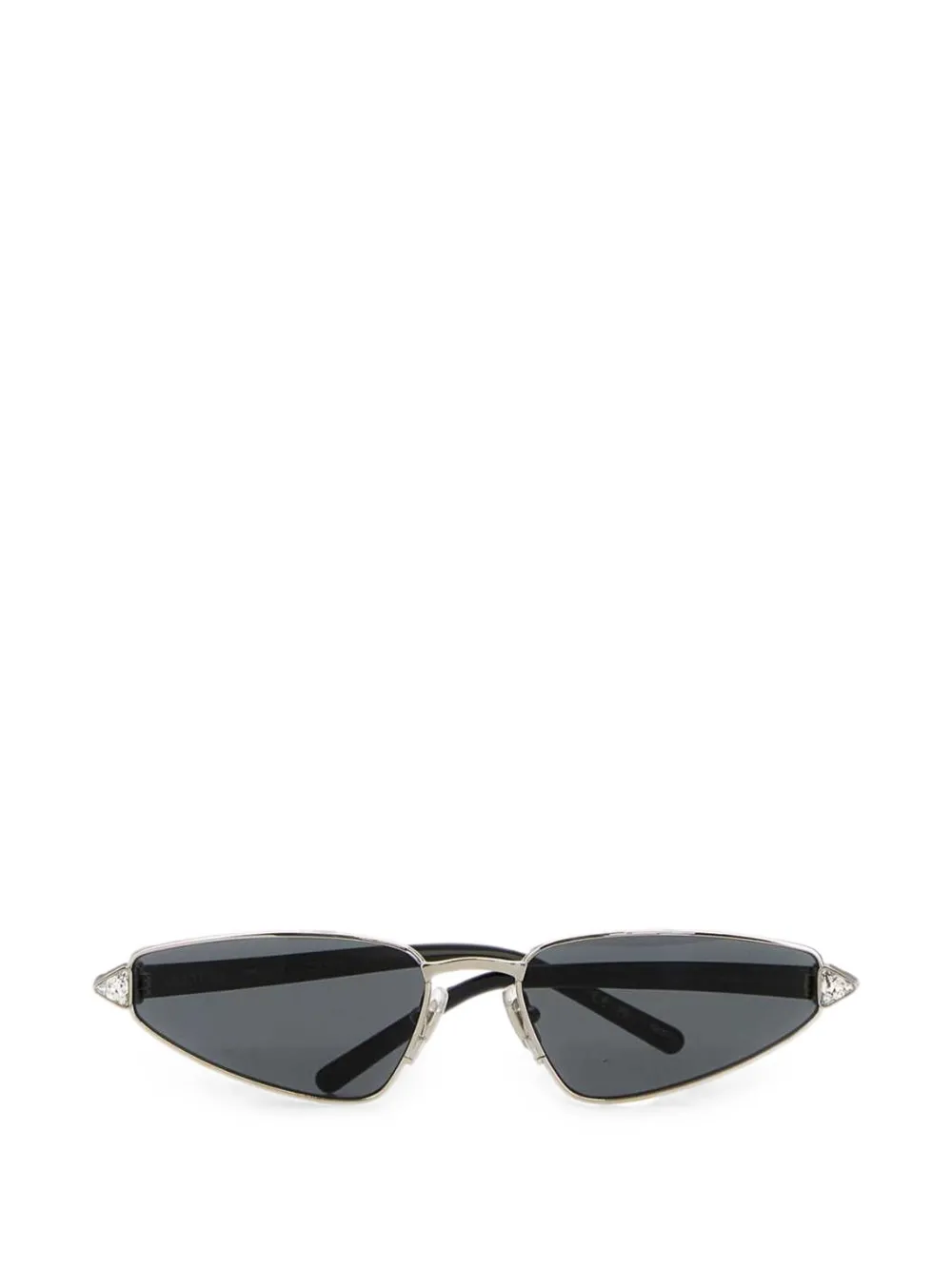 Valentino Garavani crystal-embellished geometric-frame sunglasses - Argento