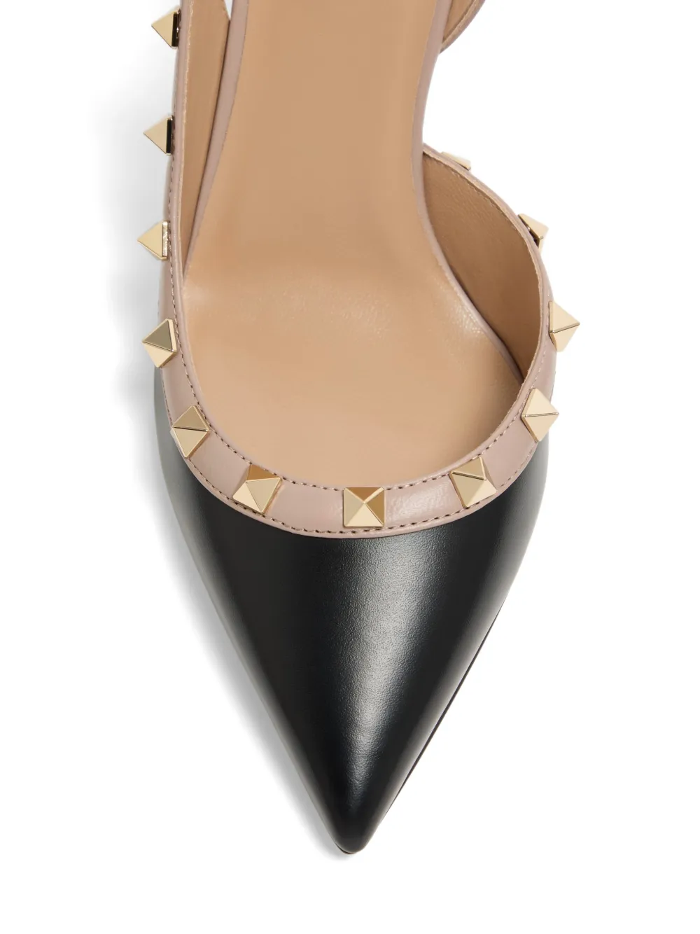 Valentino Garavani Rockstud kalfsleren slingback pumps 85 mm Zwart