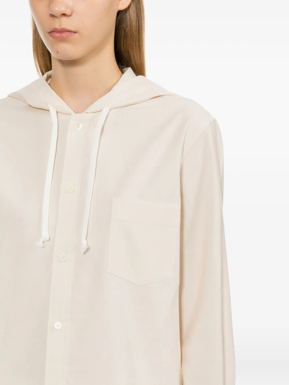 Comme Des Garçons dichtgeknoopt shirt Beige