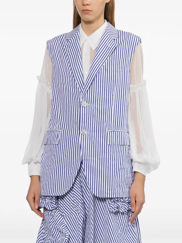 Comme Des Garçons Comme Des Garçons Striped Waistcoat | Blue