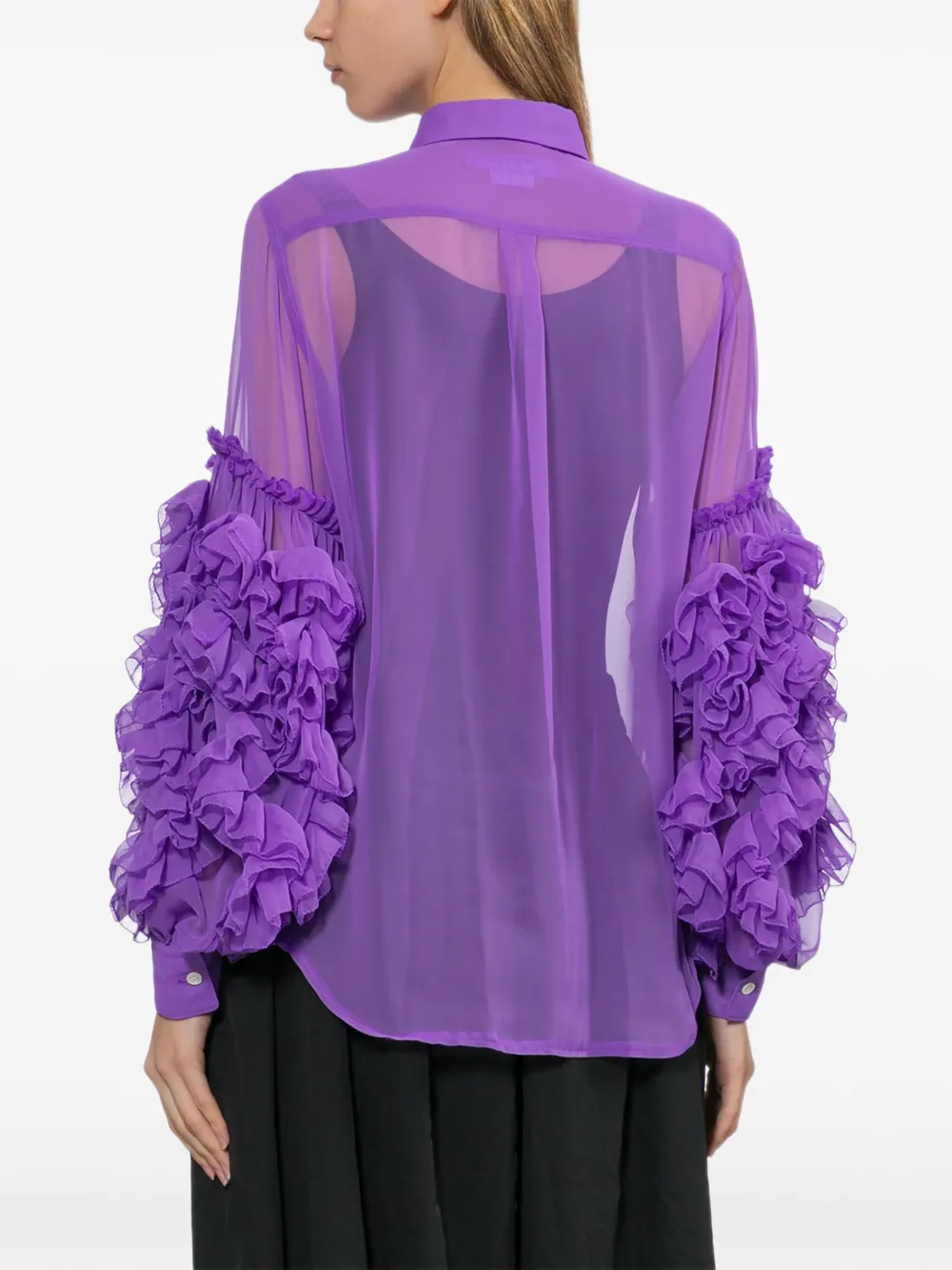 Comme Des Garçons Comme Des Garçons Overhemd met ruches Paars