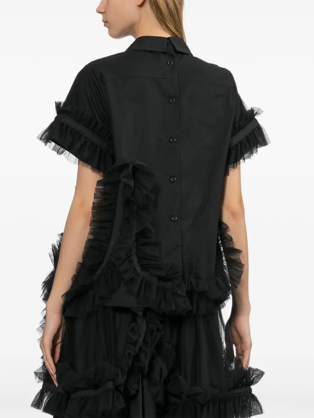 Noir Kei Ninomiya ラッフル ブラウス | ブラック | FARFETCH JP