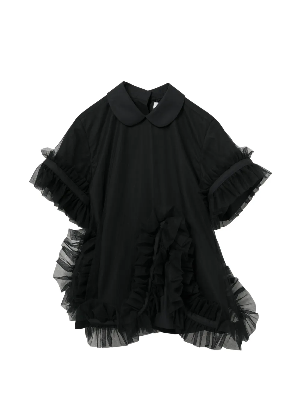 Noir Kei Ninomiya Blusa con ruches - Nero