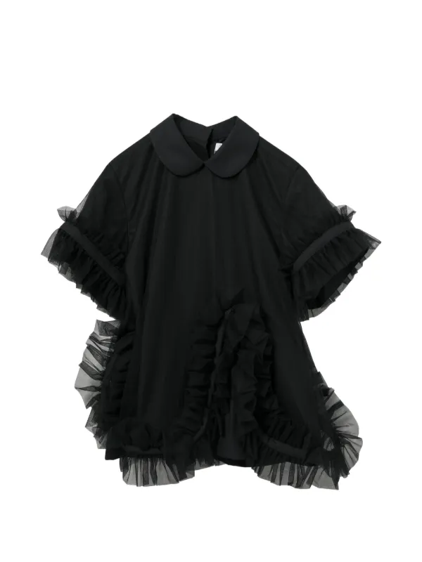 Noir Kei Ninomiya ラッフル ブラウス | ブラック | FARFETCH JP