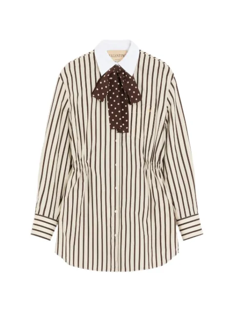 Valentino Garavani mini dress in printed striped poplin