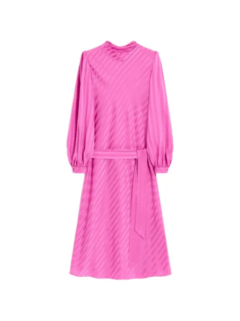 Valentino Garavani midi dress in shiny-matte jacquard with logo-stripe