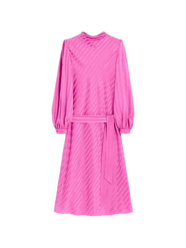 matte pink dress Matte Crepe Bias Halter Gown in Pink