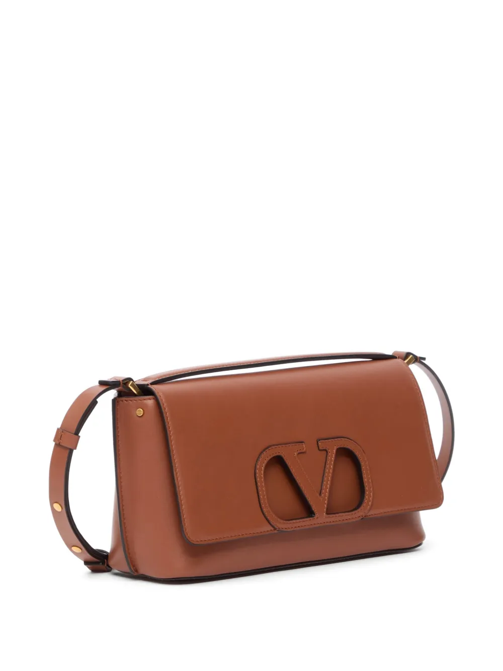 Valentino Garavani Fill Me In schoudertas in kalfsleer Bruin