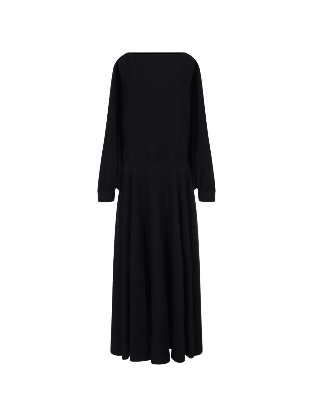 Balenciaga cape-detail long-sleeve dress - Nero