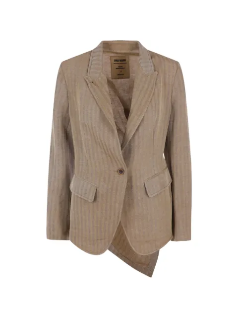Uma Wang Kylie herringbone-pattern asymmetric blazer