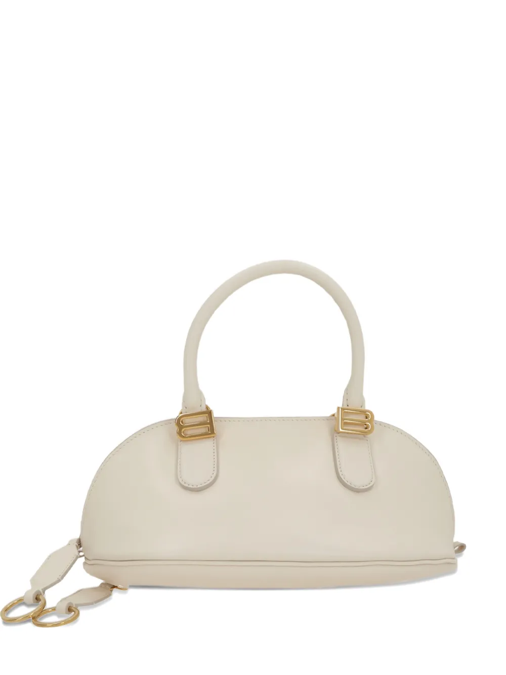 Balenciaga Borsa a spalla Bolero in pelle con placca logo - Toni neutri