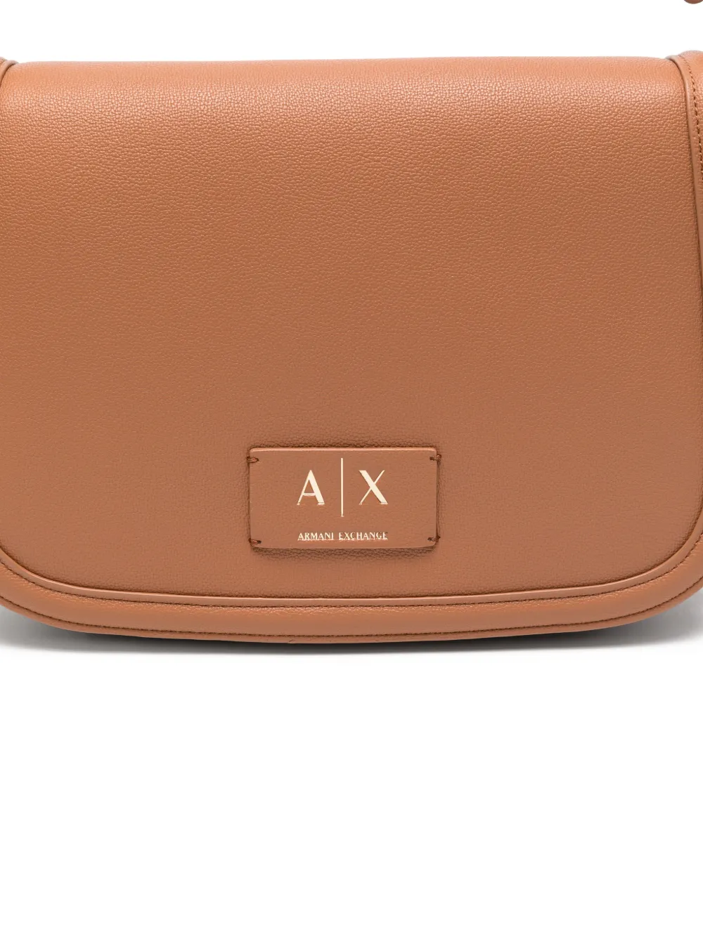 Armani Exchange Schoudertas met logopatch Bruin