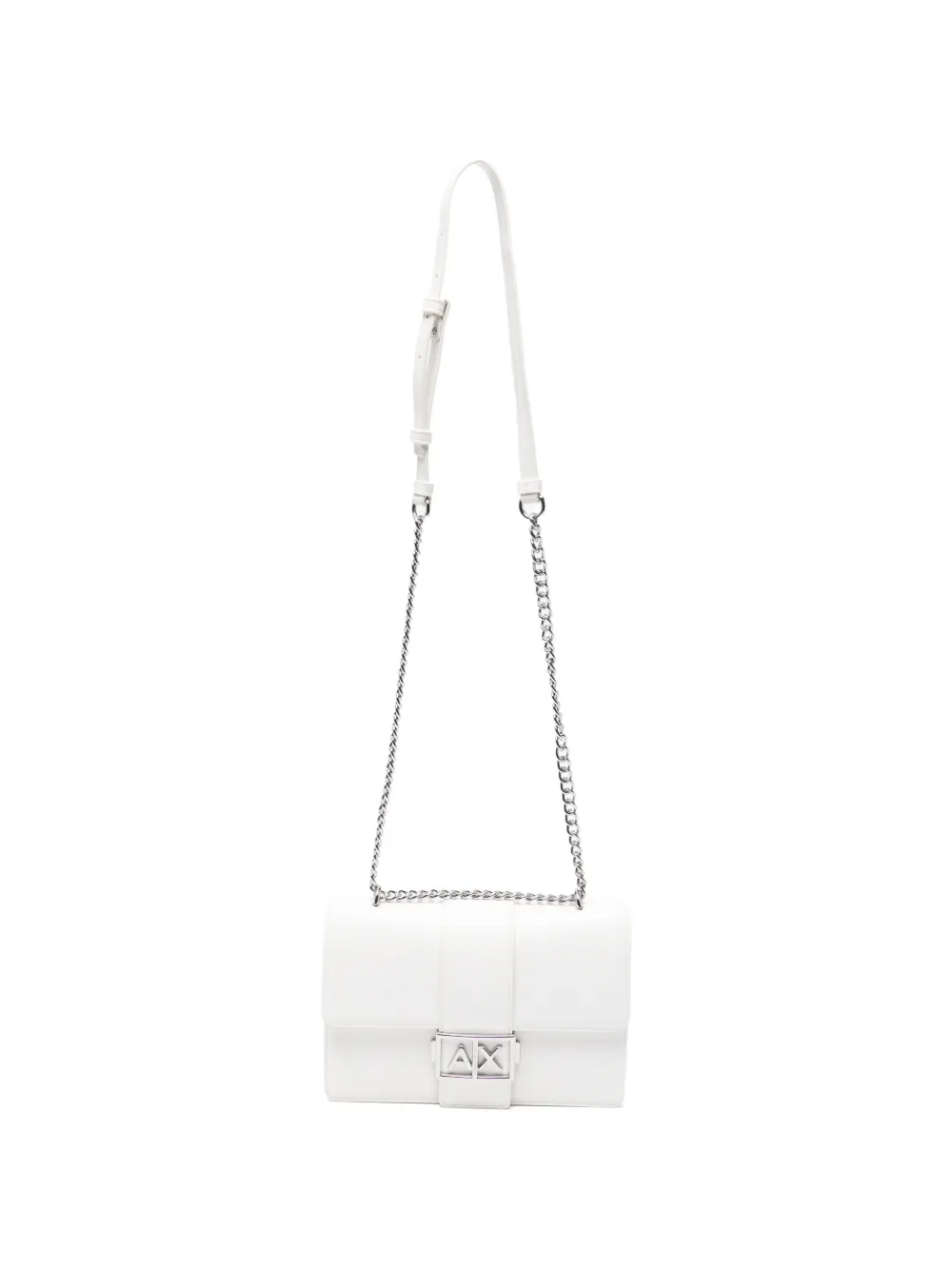 Armani Exchange logo-plaque shoulder bag - Bianco
