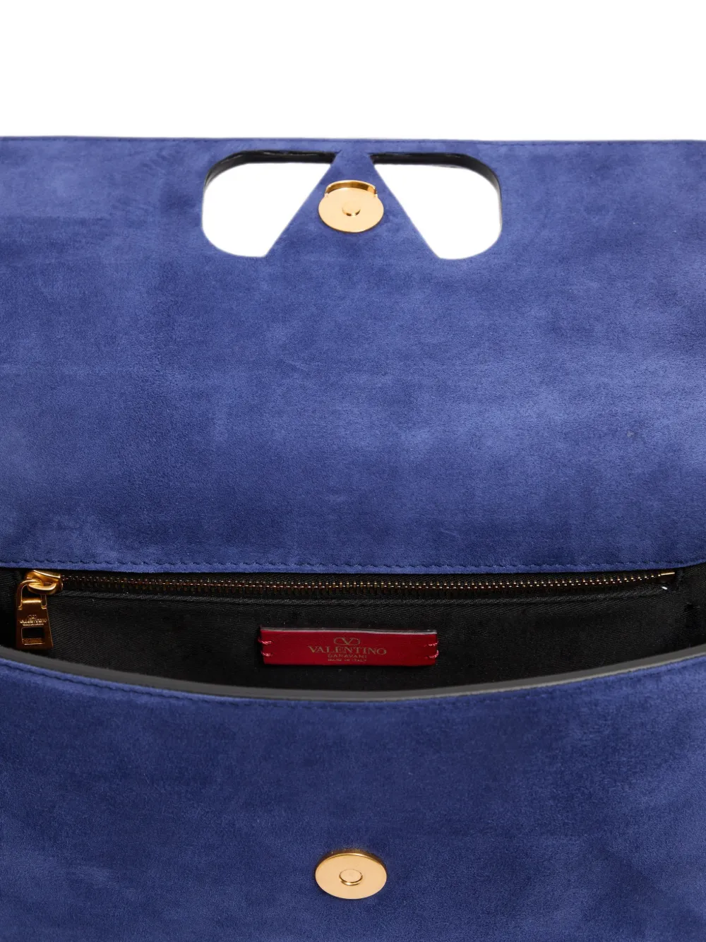 Valentino Garavani Fill Me suède schoudertas Blauw