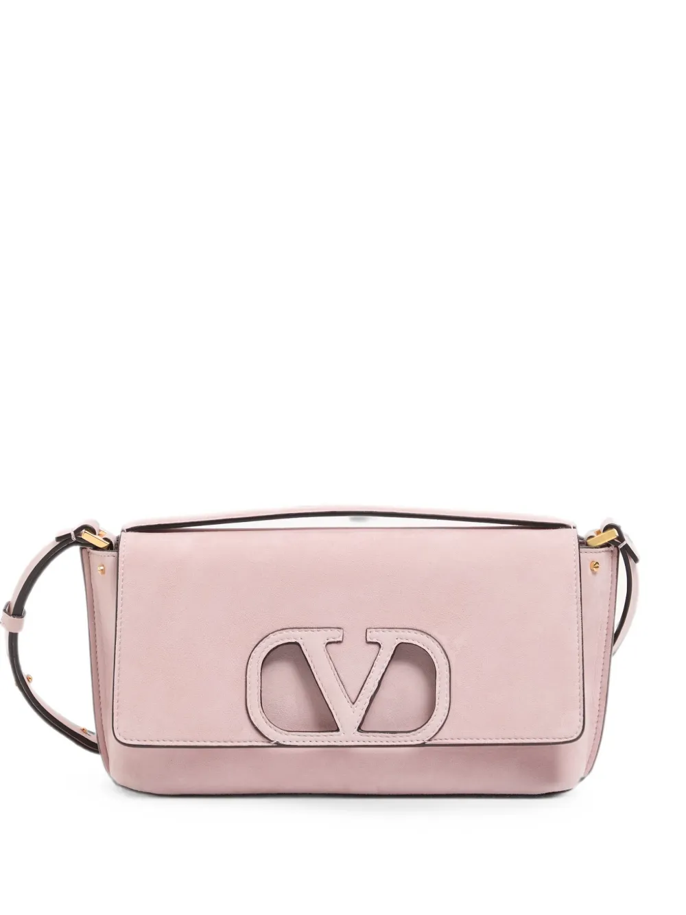 Valentino Garavani Fill Me suede shoulder bag - Rosa