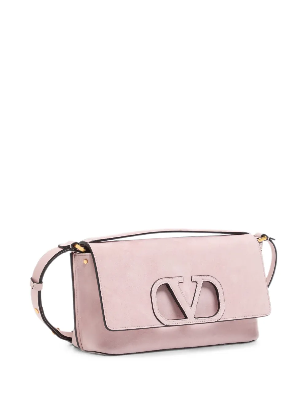 Valentino Garavani Fill Me suède schoudertas Roze