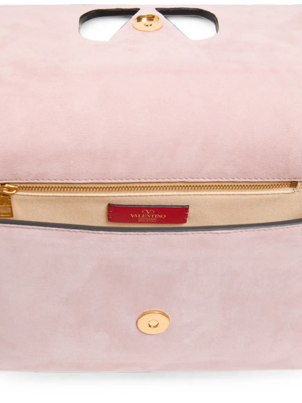 Valentino Garavani Fill Me suède schoudertas Roze