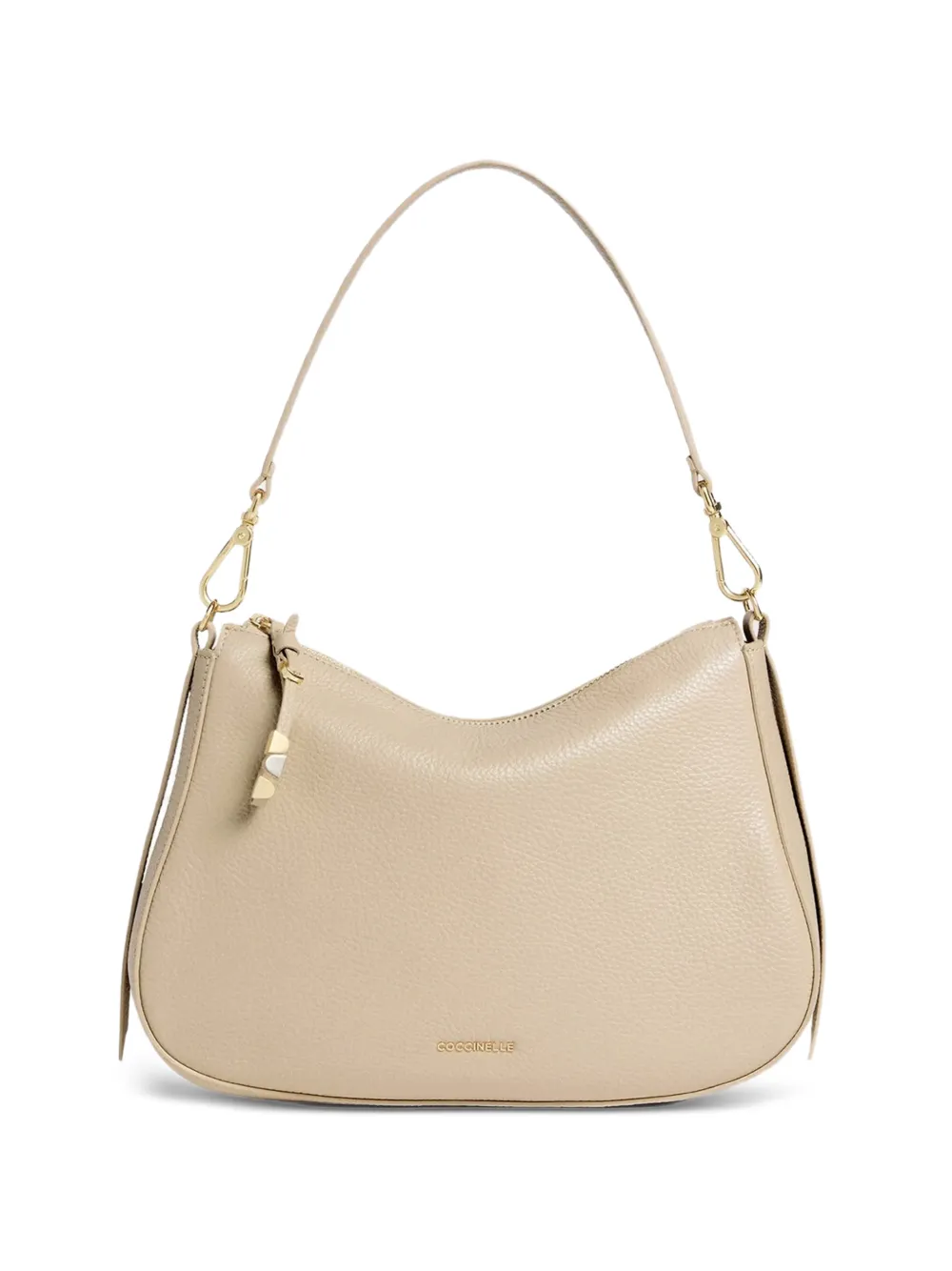 Coccinelle medium Nory grained-leather shoulder bag - Neutrals