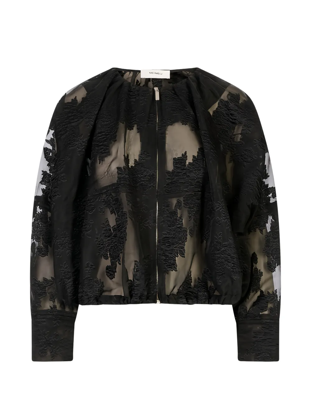 MeimeiJ sheer-effect bomber jacket - Schwarz