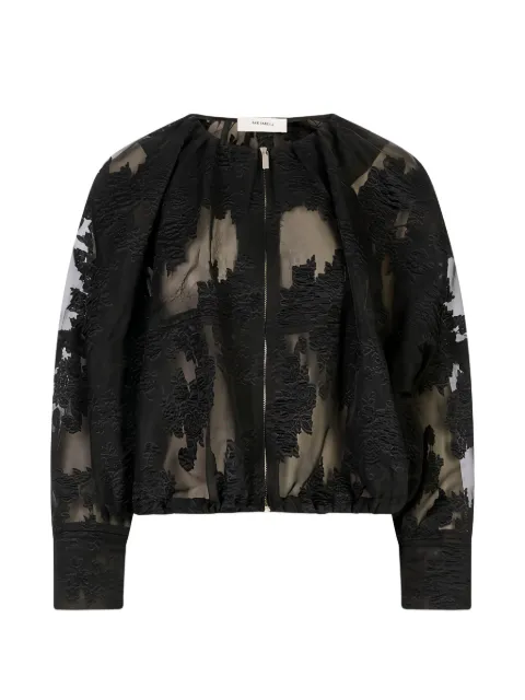 MeimeiJ sheer-effect bomber jacket