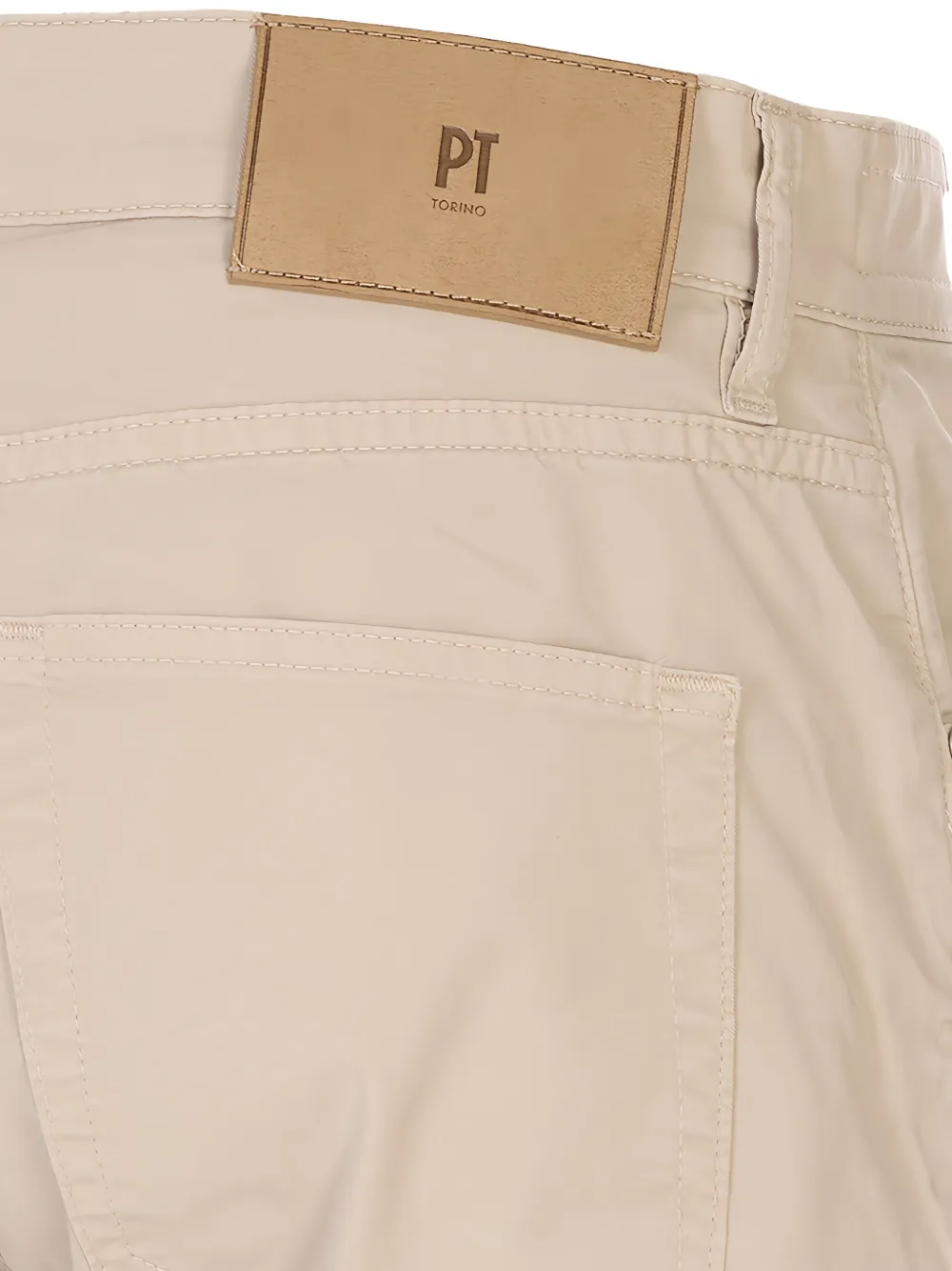 PT Torino Chino met logopatch Beige