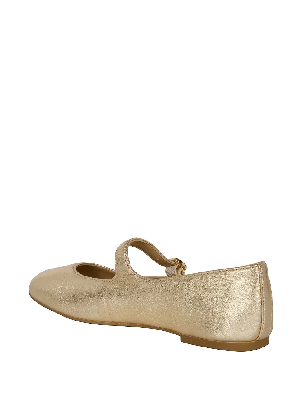 Michael Kors metallic leather Mary Jane ballet flats Goud
