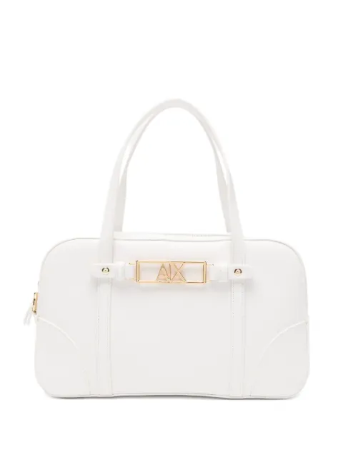 Armani Exchange logo-plaque tote bag