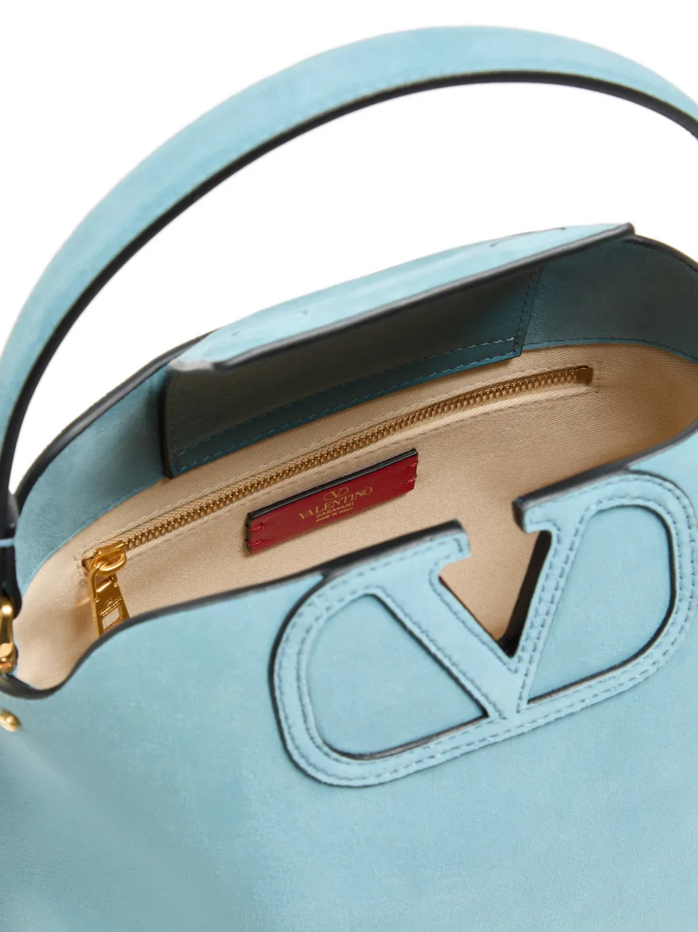 Valentino Garavani Fill Me suède handtas Blauw
